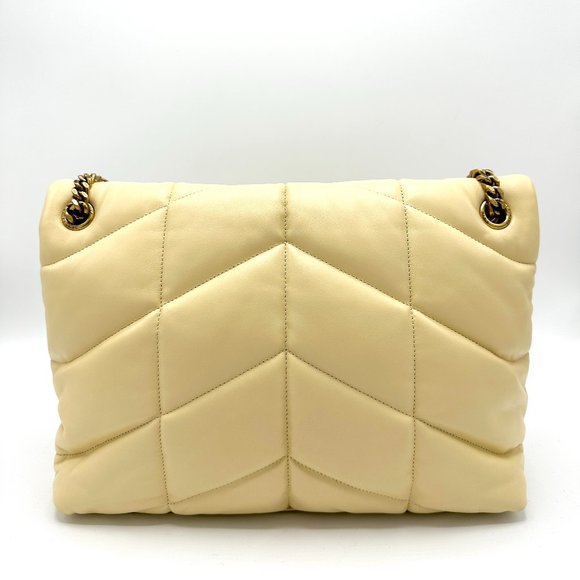 Saint Laurent Clair Beige GHW Lou Lou Puffer Medium - Picture 3 of 9